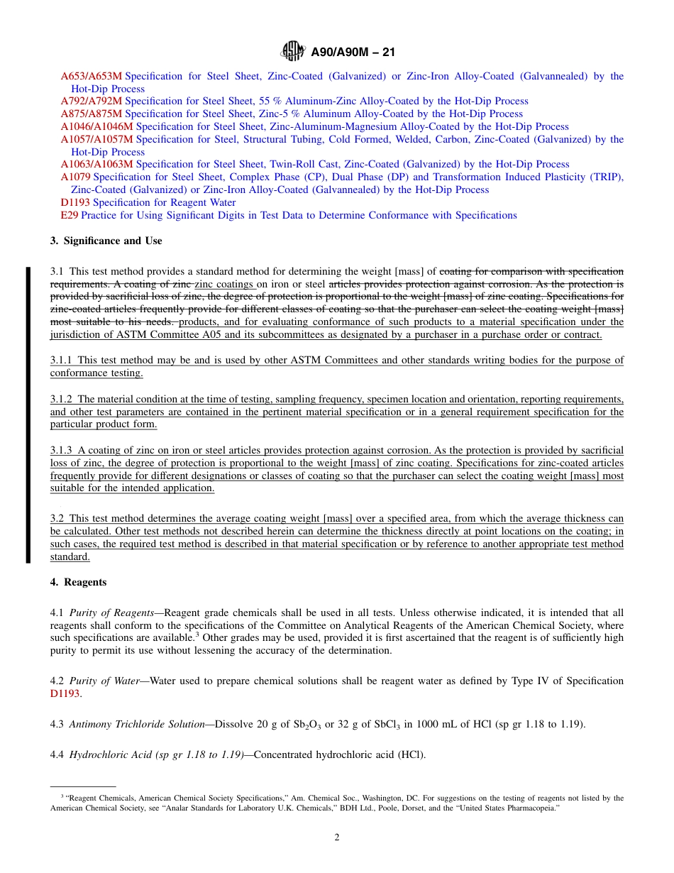 ASTM A90-21 REDLINE.pdf_第2页