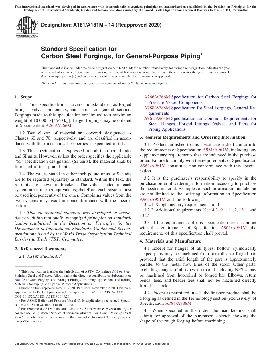 ASTM A181-14(R2020).pdf_第1页
