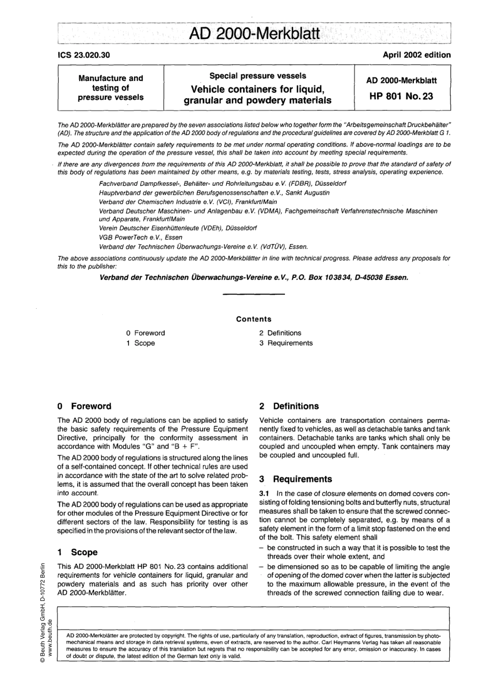 AD 2000-Merkblatt HP 801 Nr. 23 (2002-04) (E).pdf_第1页