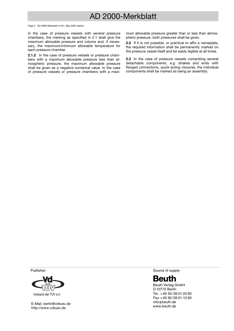AD 2000-Merkblatt A 401 (2002-05) (E).pdf_第2页