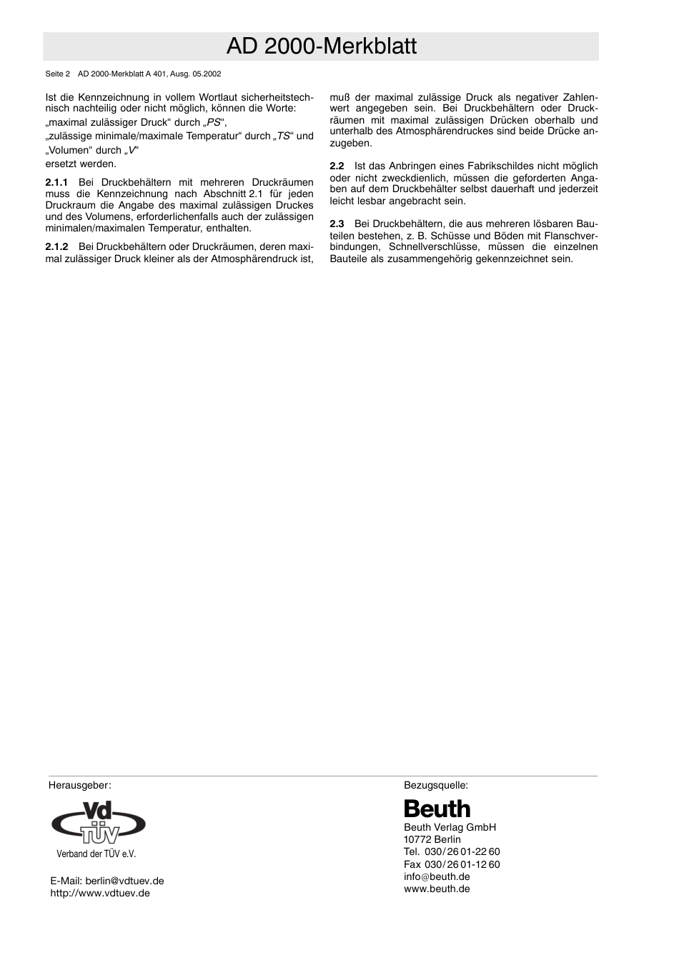 AD 2000-Merkblatt A 401 (2002-05) (D).pdf_第2页