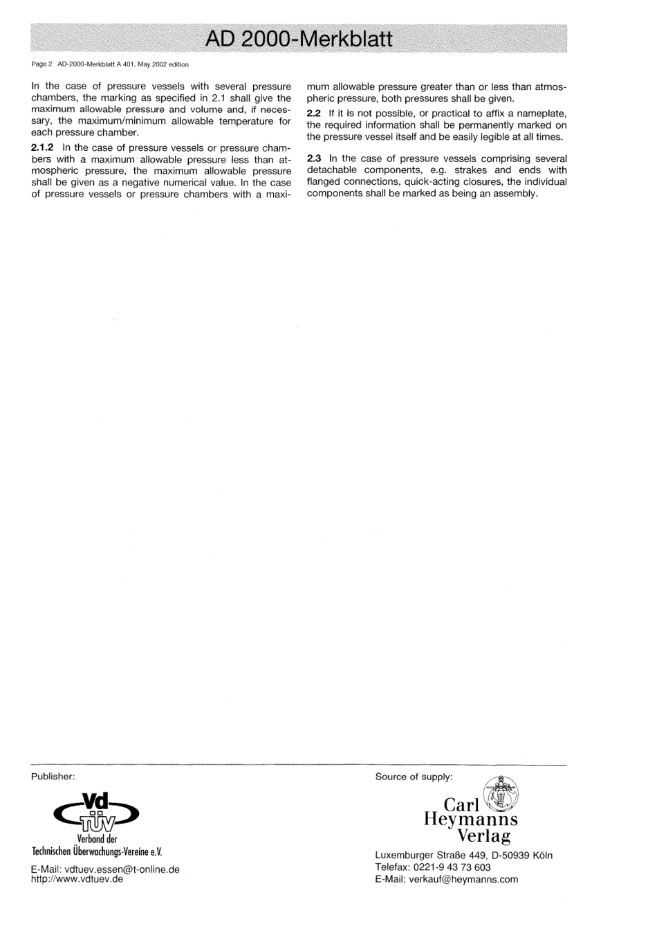 AD 2000-Merkblatt A 401 English vom 05-2002.pdf_第2页