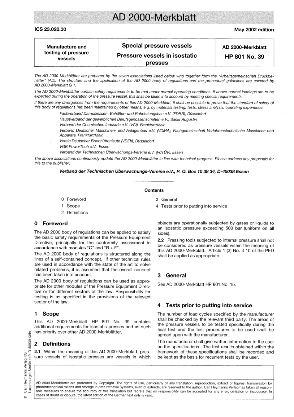 AD 2000-Merkblatt HP 801 No 39 English vom 05-2002.pdf_第1页