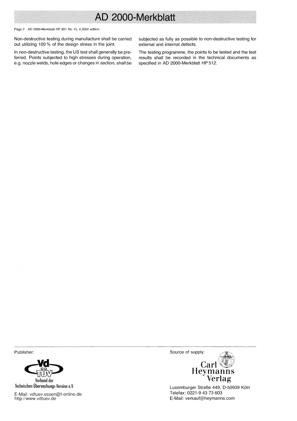 AD 2000-Merkblatt HP 801 No 15 English vom 04-2002.pdf_第2页