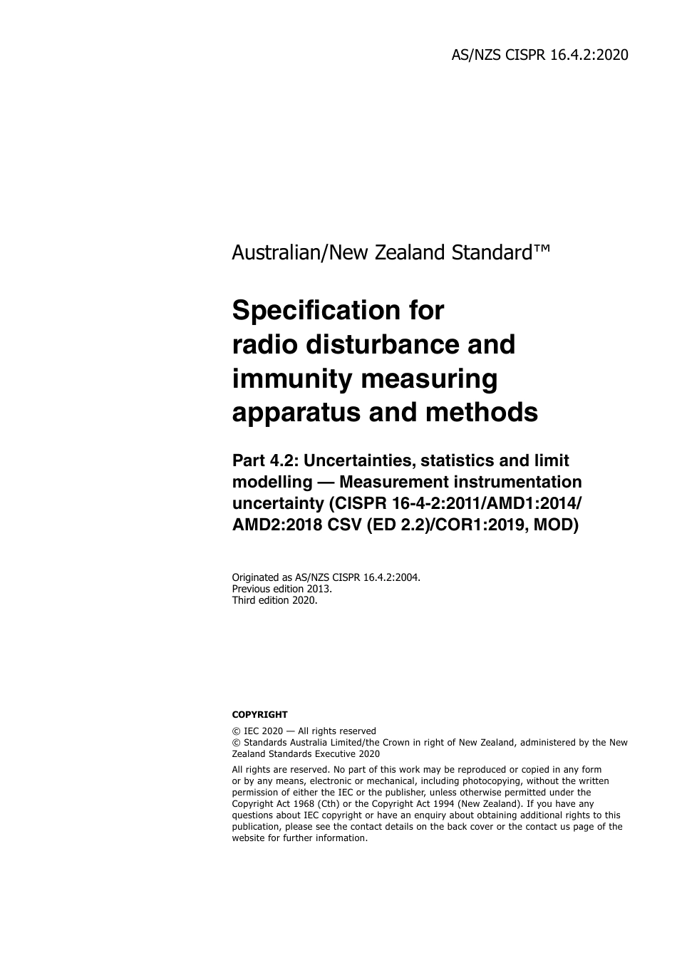 AS NZS CISPR 16.4.2-2020.pdf_第3页