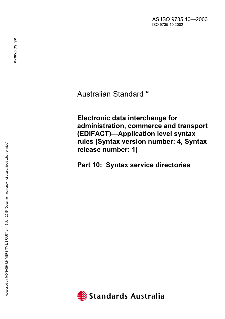 AS ISO 9735.10-2003.pdf_第1页