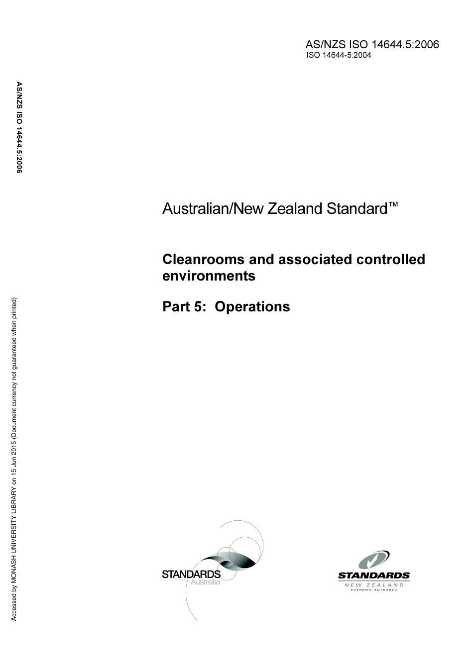 AS NZS ISO 14644.5-2006.pdf_第1页