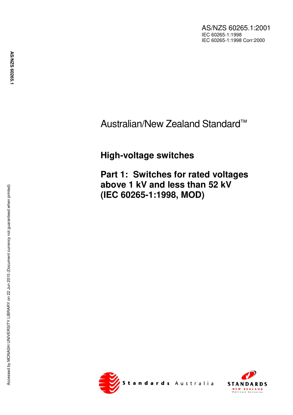 AS NZS 60265.1-2001.pdf_第1页