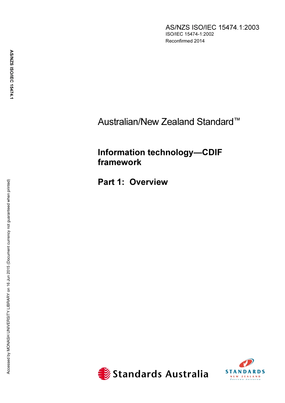 AS NZS ISO IEC 15474.1-2003 (2014).pdf_第1页