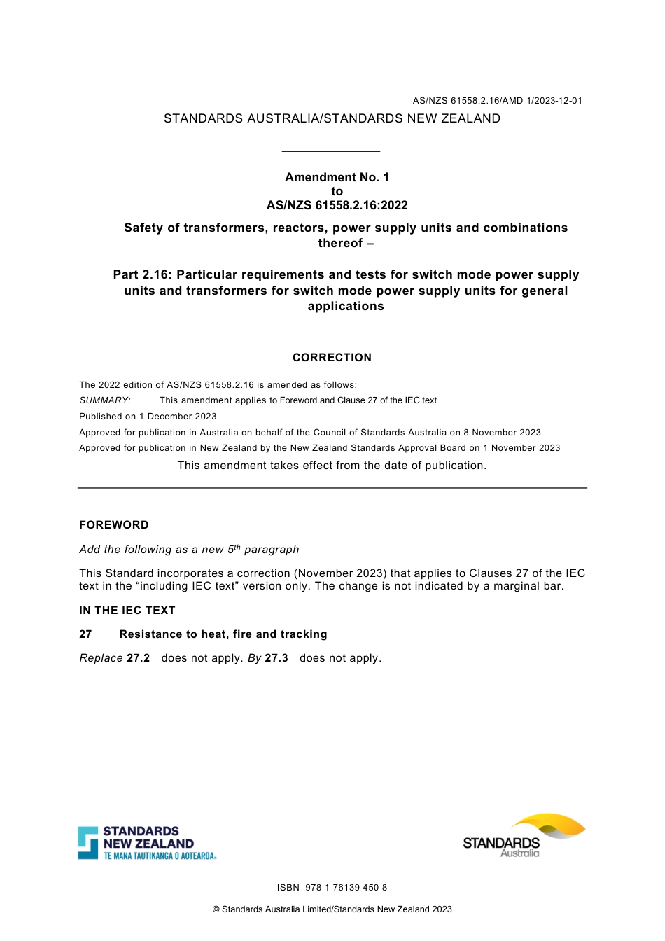 AS NZS 61558.2.16-2022 amd1-2023.pdf_第1页