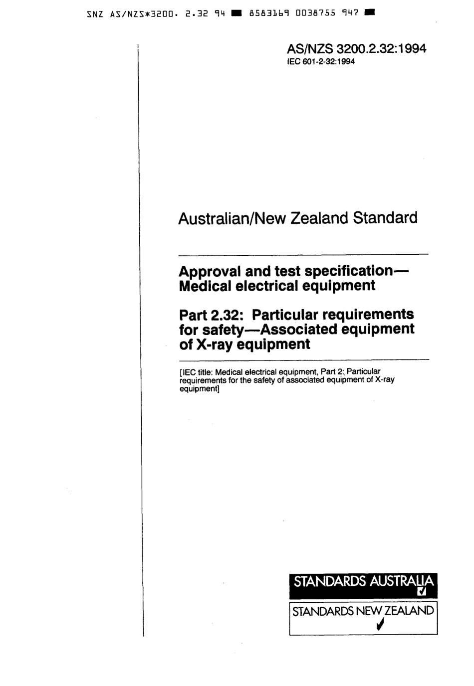 AS NZS 3200.2.32-1994 scan.pdf_第1页