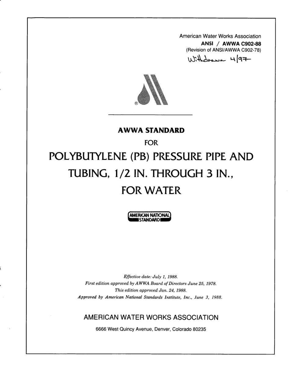 ANSI AWWA C902-88 scan.pdf_第1页