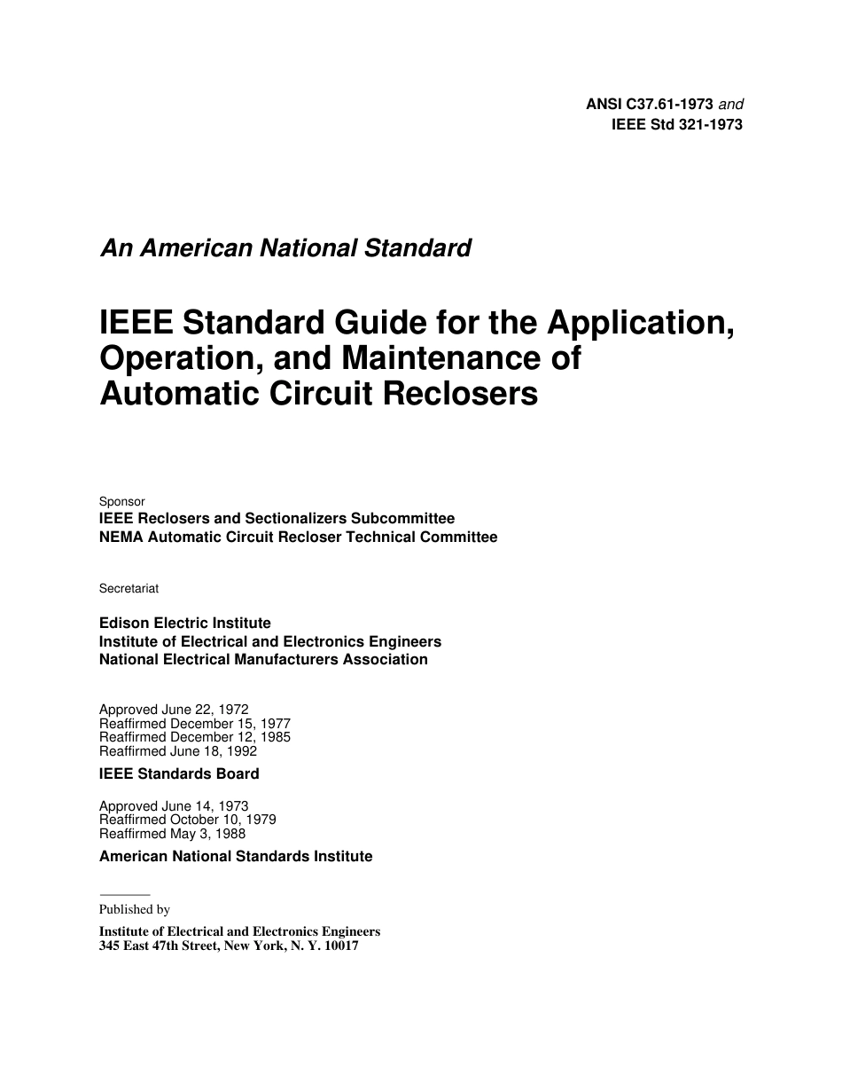 ANSI C37.61-1973 (IEEE Std 321-1973).pdf_第1页