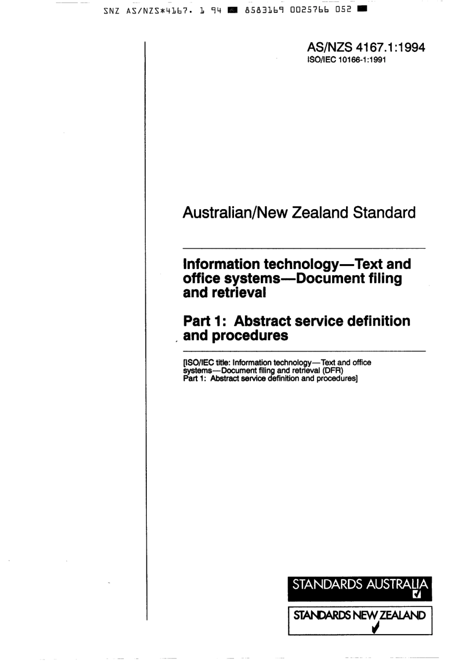 AS NZS 4167.1-1994 scan.pdf_第1页