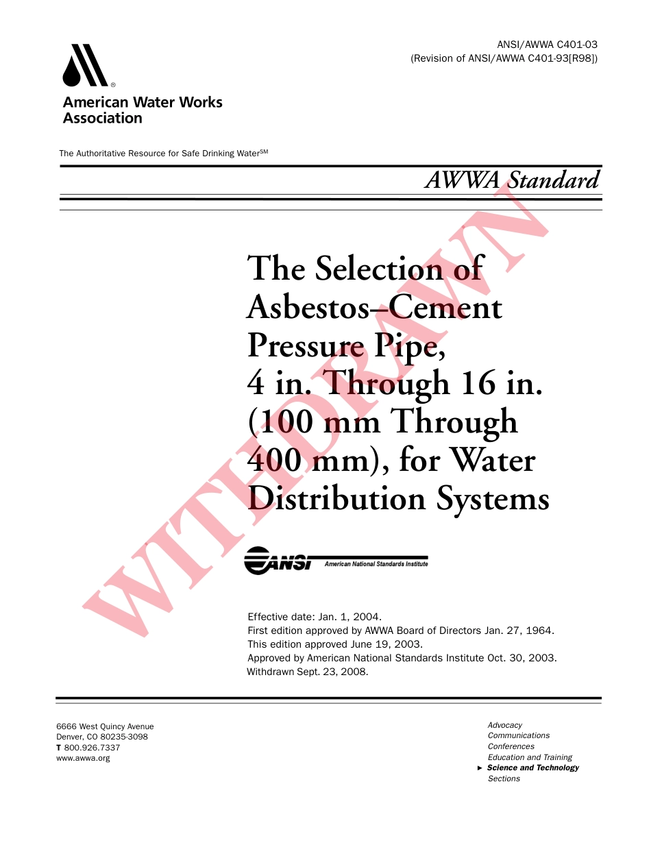ANSI AWWA C401-03.pdf_第1页