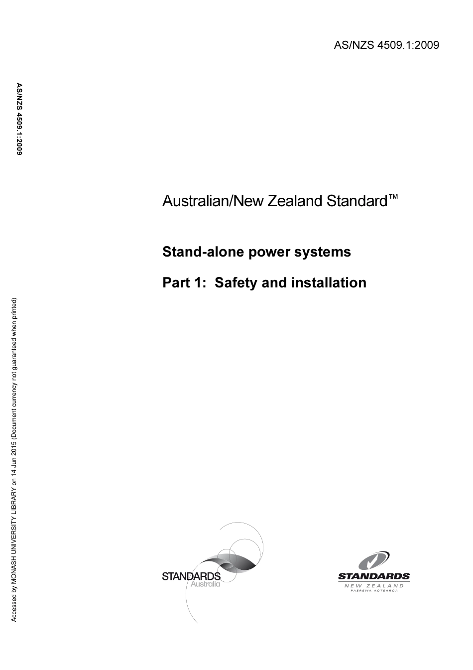 AS NZS 4509.1-2009.pdf_第1页
