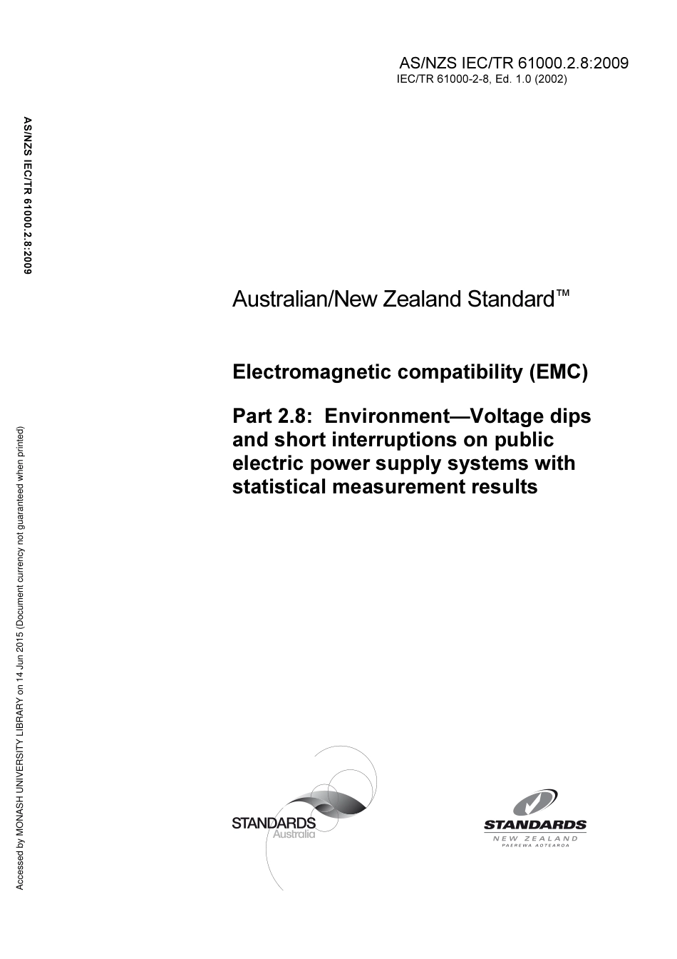 AS NZS IEC TR 61000.2.8-2009.pdf_第1页