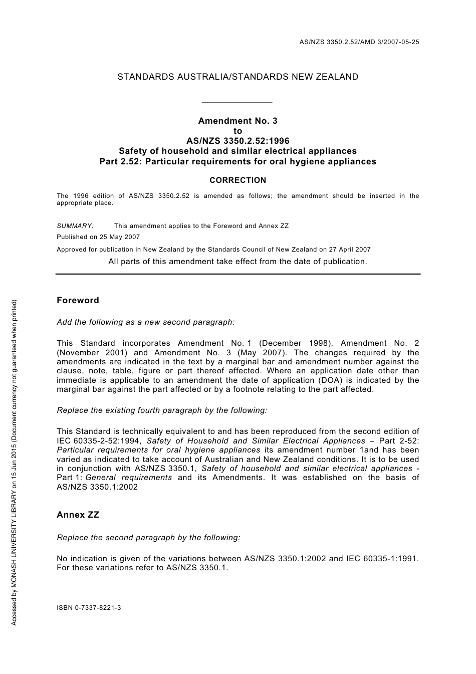 AS NZS 3350.2.52-1996 amd3-2007.pdf_第1页