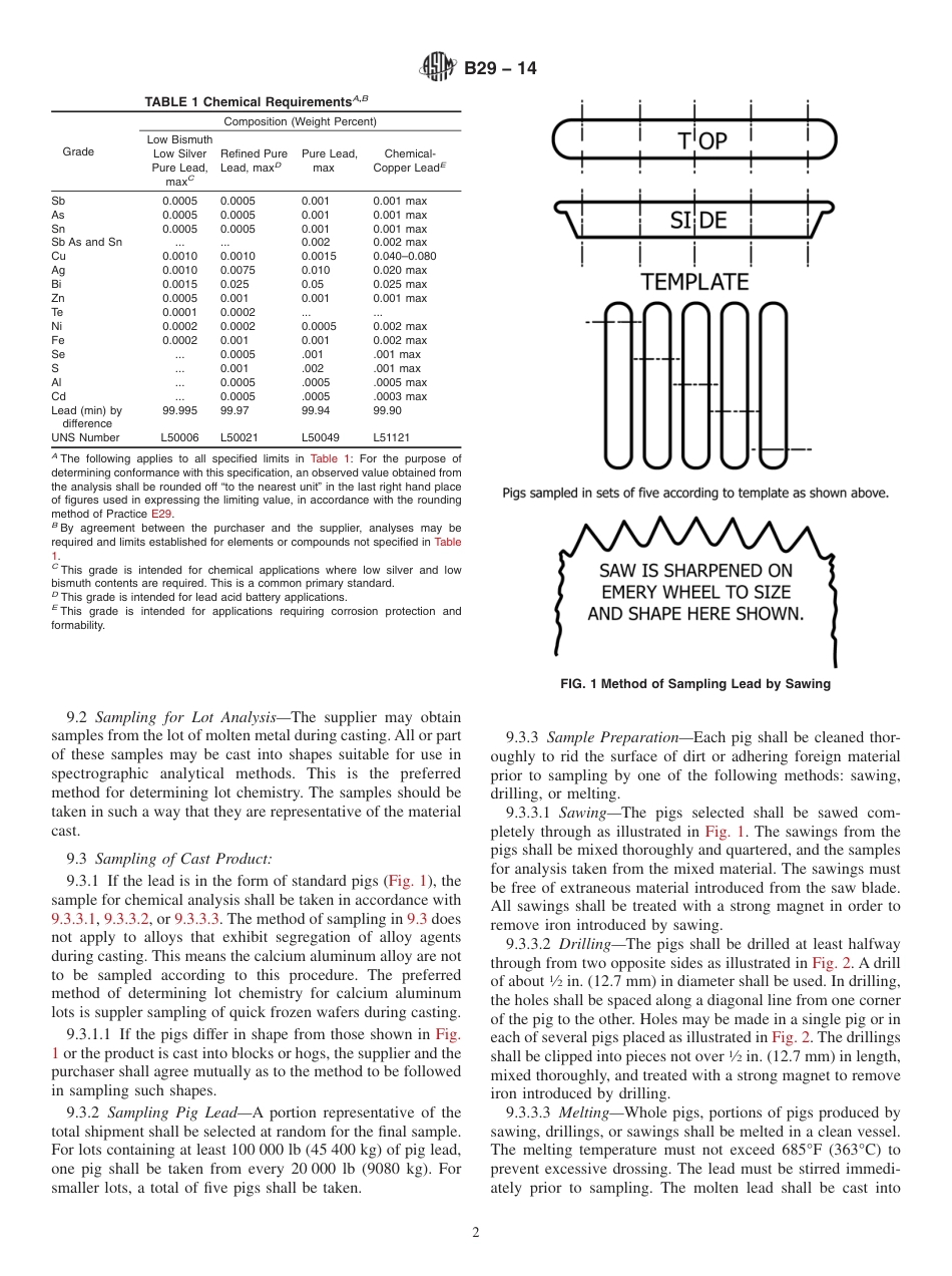 ASTM B29-14 Standard Specification for Refined Lead.pdf_第2页