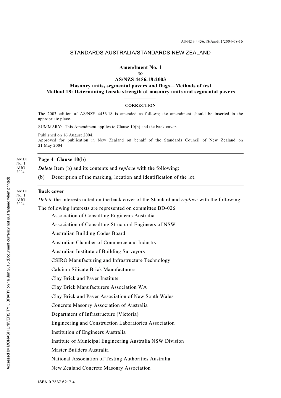 AS NZS 4456.18-2003 amd1-2004.pdf_第1页