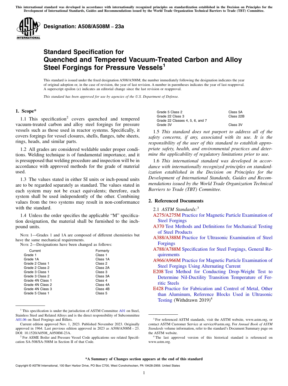 ASTM A508 - A 508M - 23a.pdf_第1页