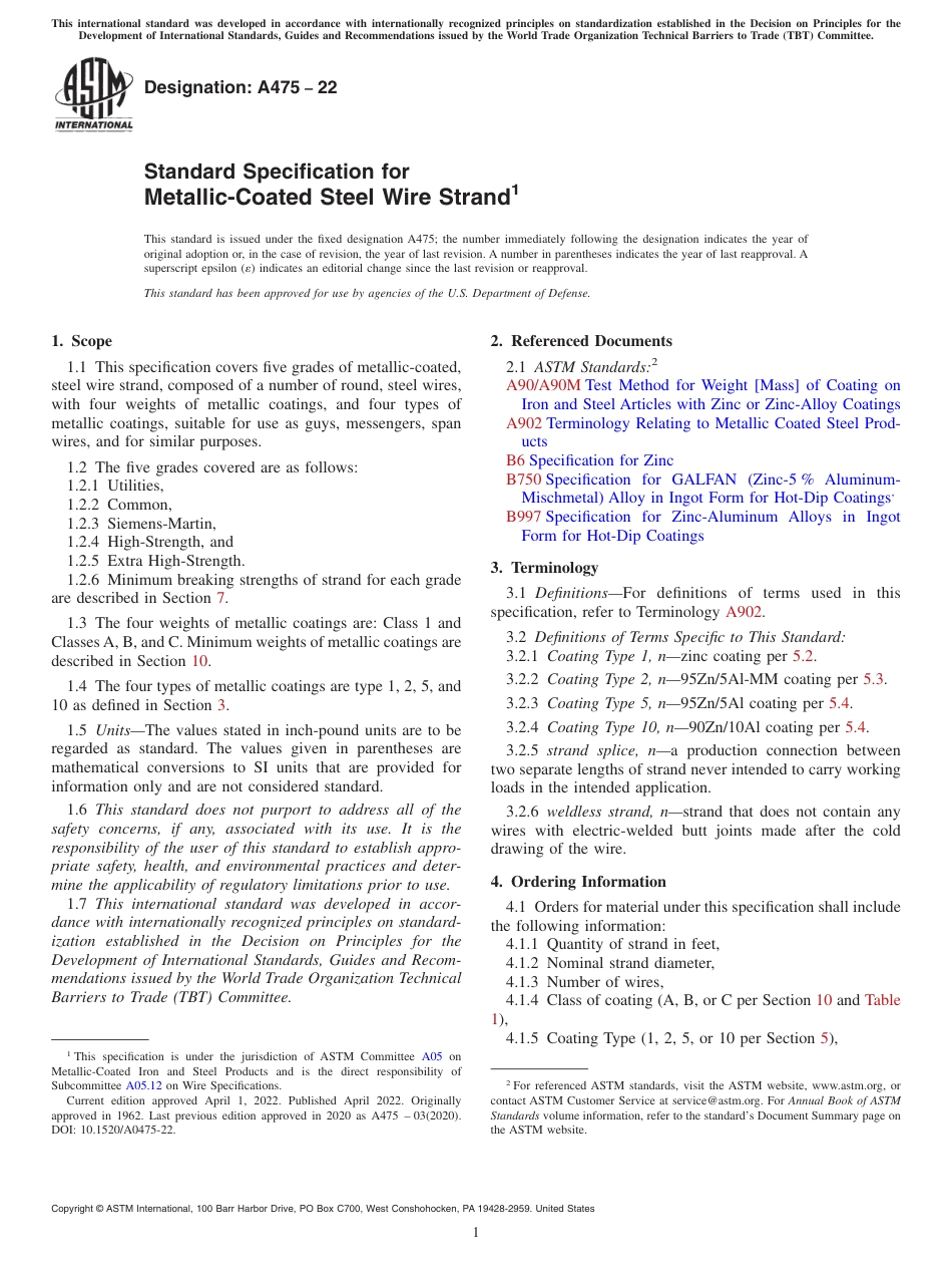 ASTM A475 - 22.pdf_第1页