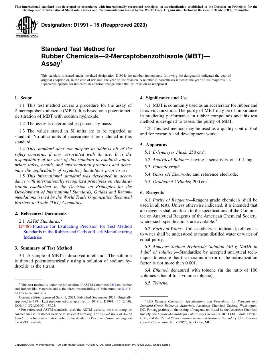 ASTM D1991 - 15 (2023).pdf_第1页