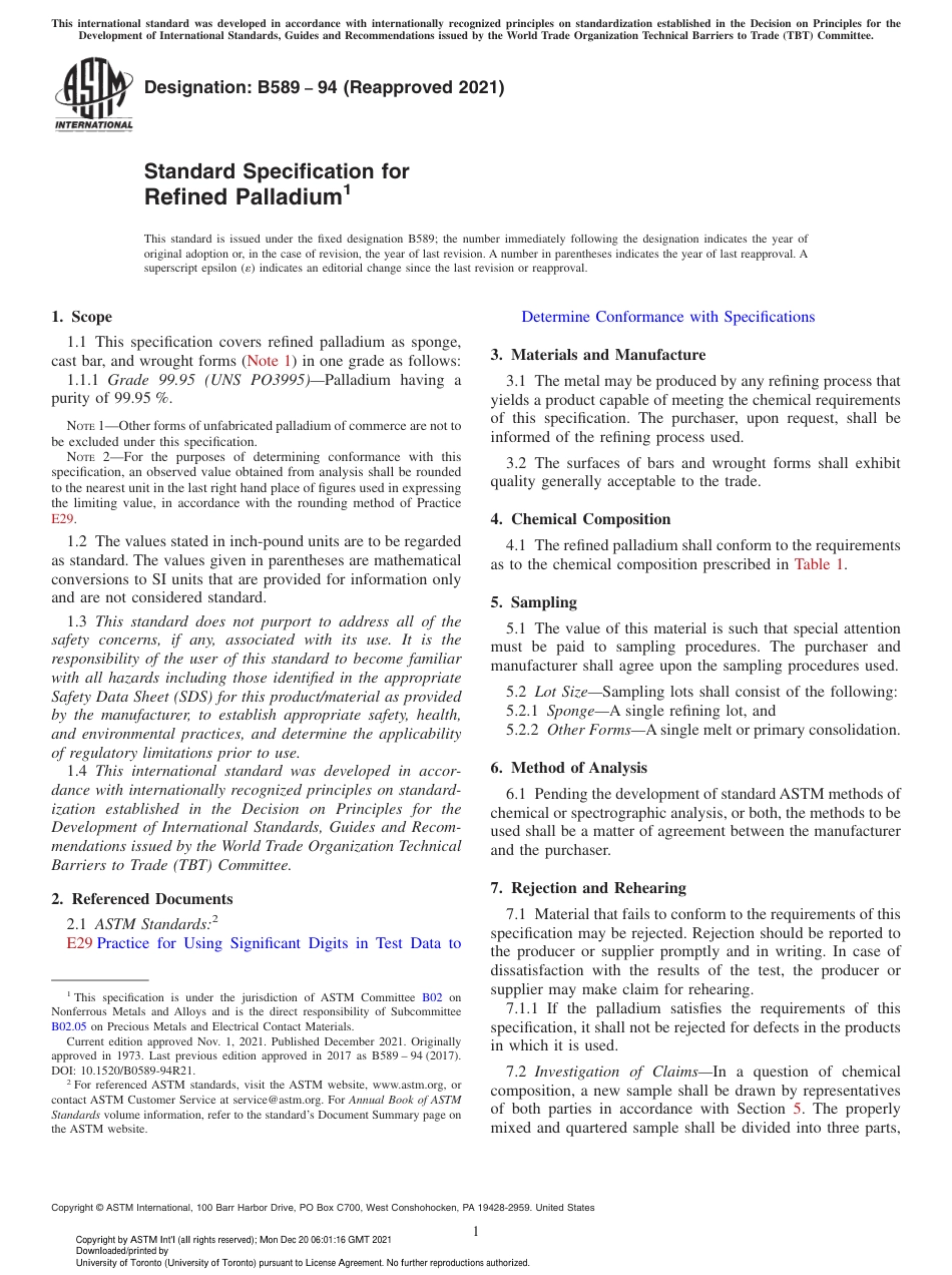 ASTM B589 - 94 (2021).pdf_第1页