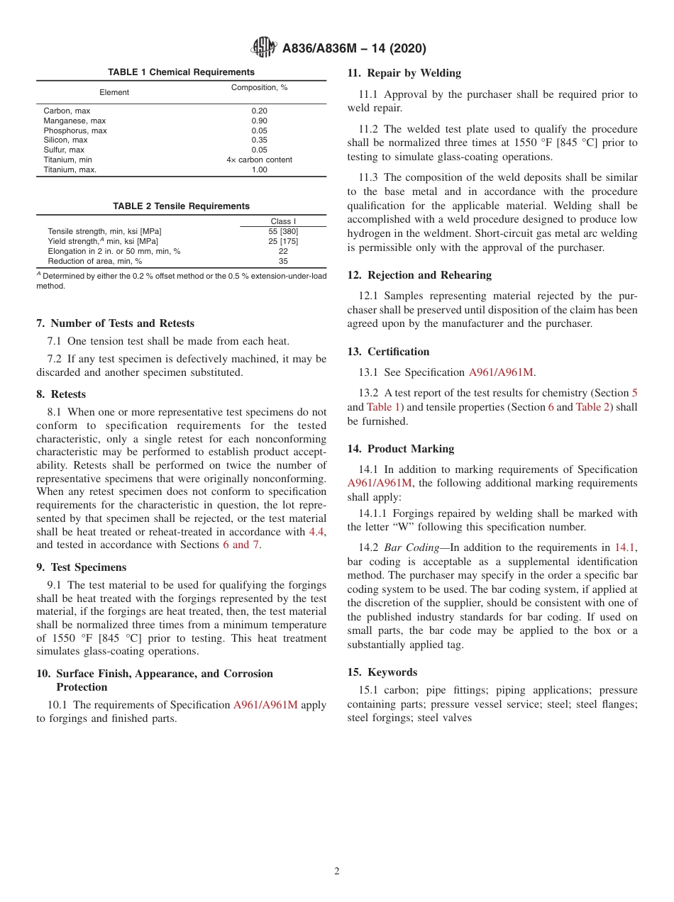 ASTM A836 - A 836M - 14 (2020).pdf_第2页