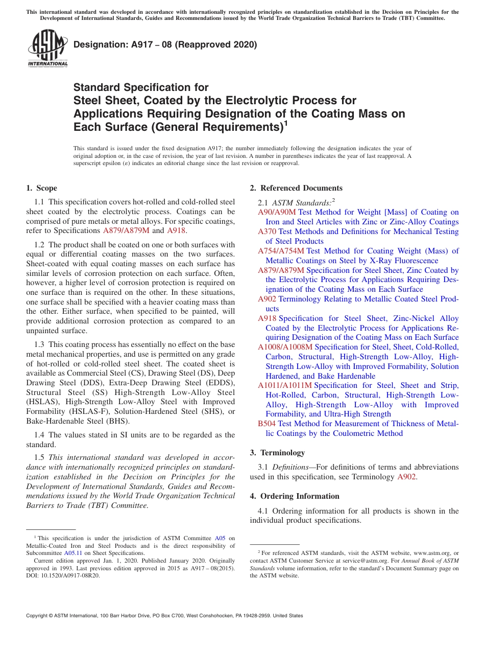 ASTM A917 - 08 (2020).pdf_第1页