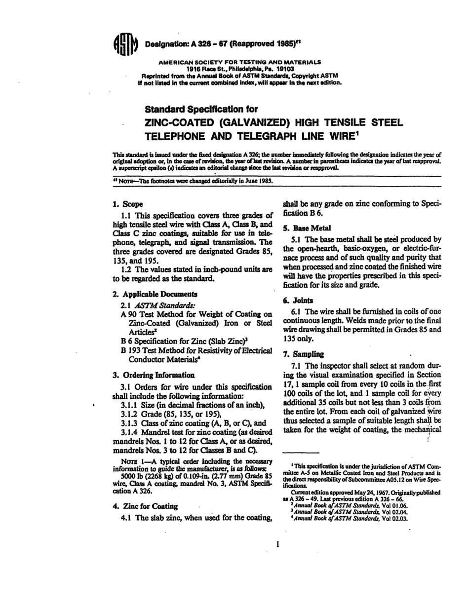 ASTM A326 - 67 (1985)e1 scan.pdf_第1页