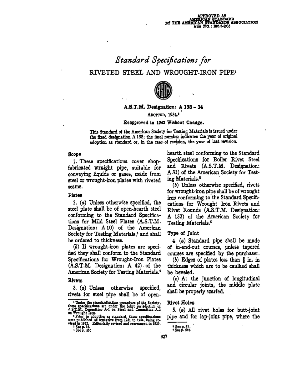 ASTM A138 - 34 (1942) scan.pdf_第1页