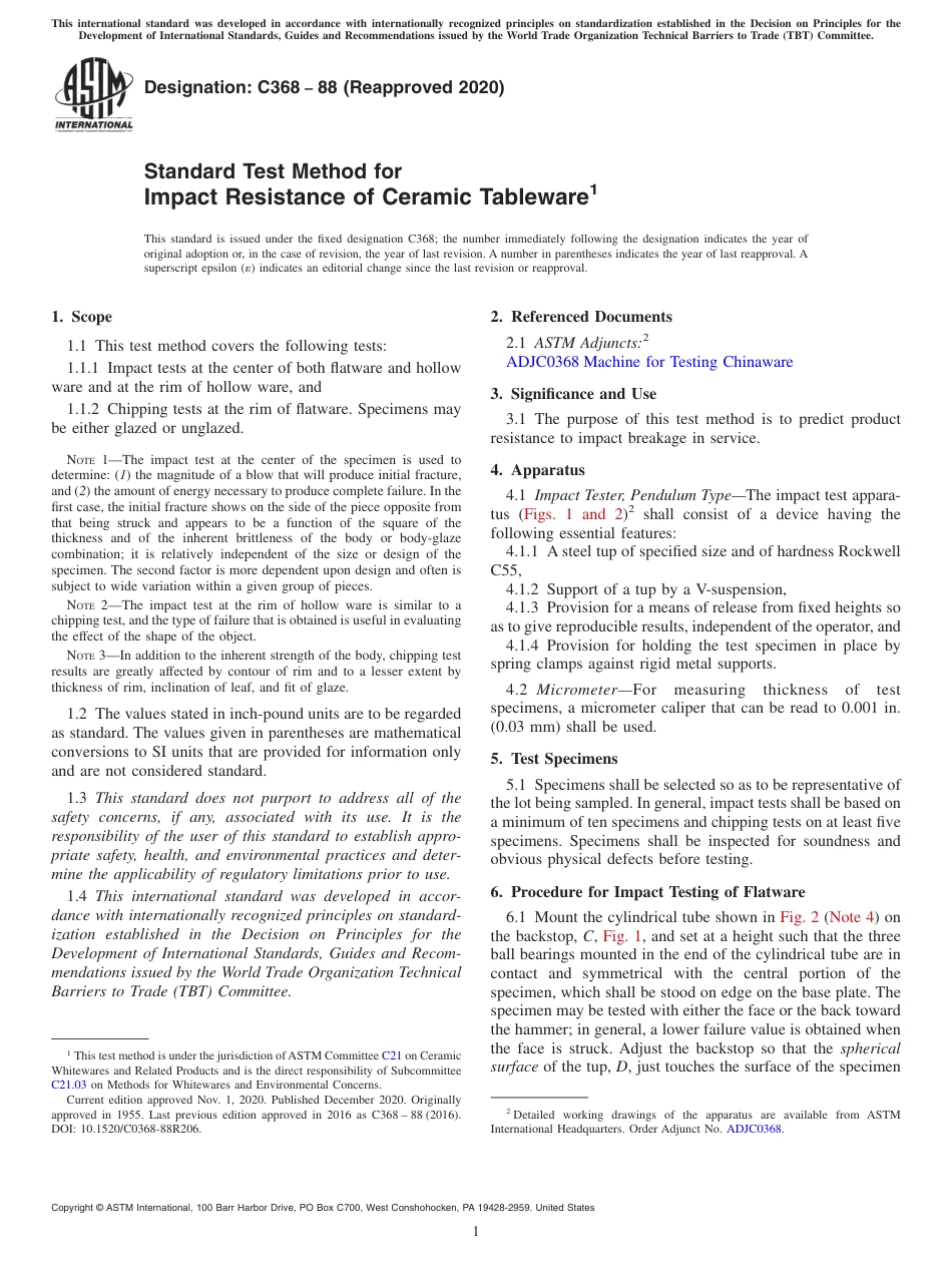 ASTM C368 - 88 (2020).pdf_第1页