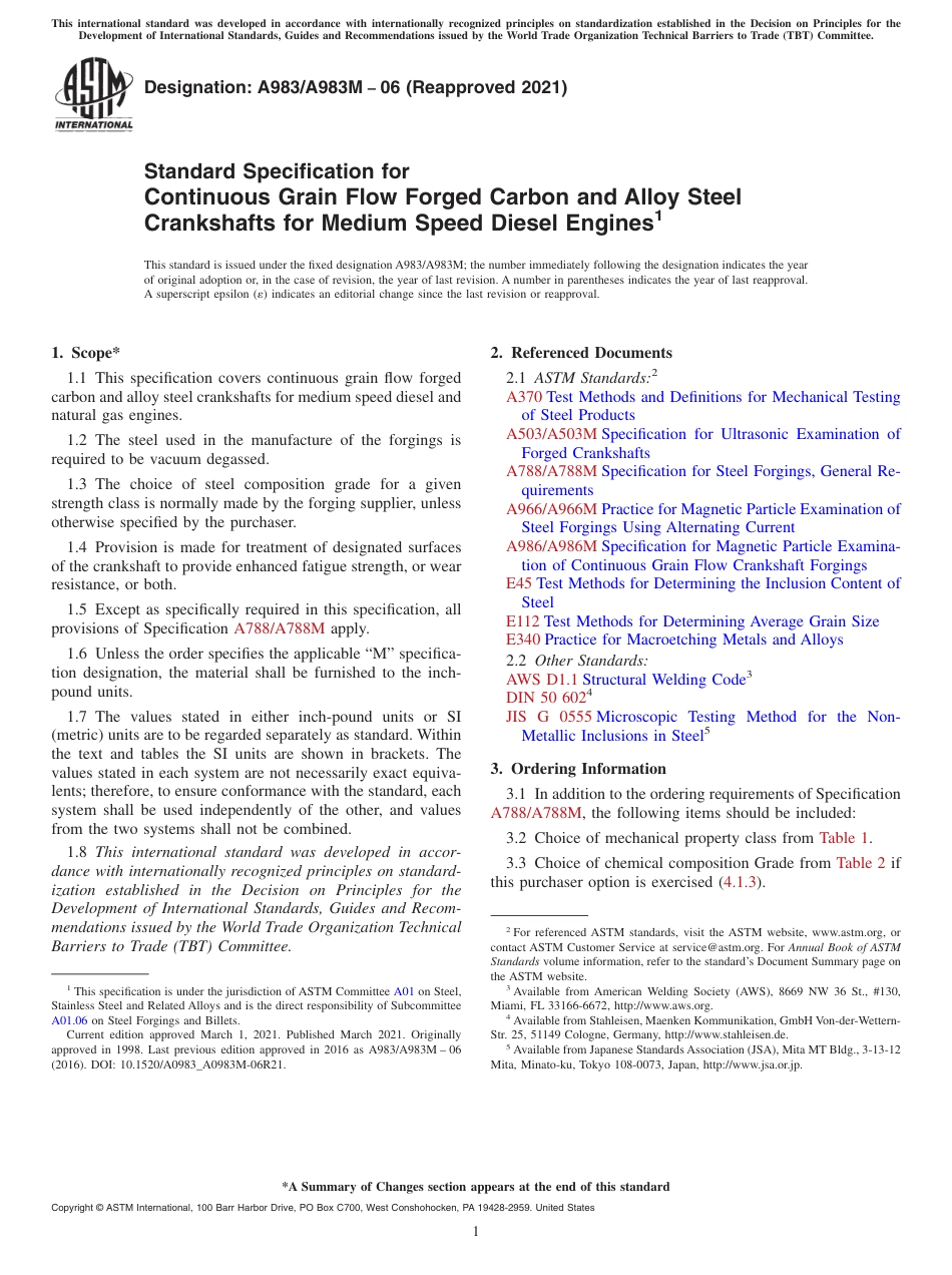 ASTM A983 - A 983M - 06 (2021).pdf_第1页