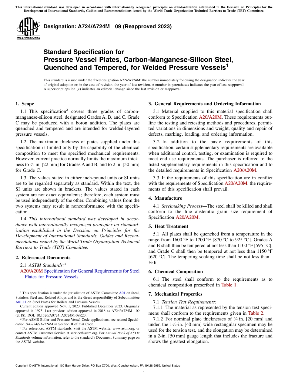 ASTM A724 - A 724M - 09 (2023).pdf_第1页