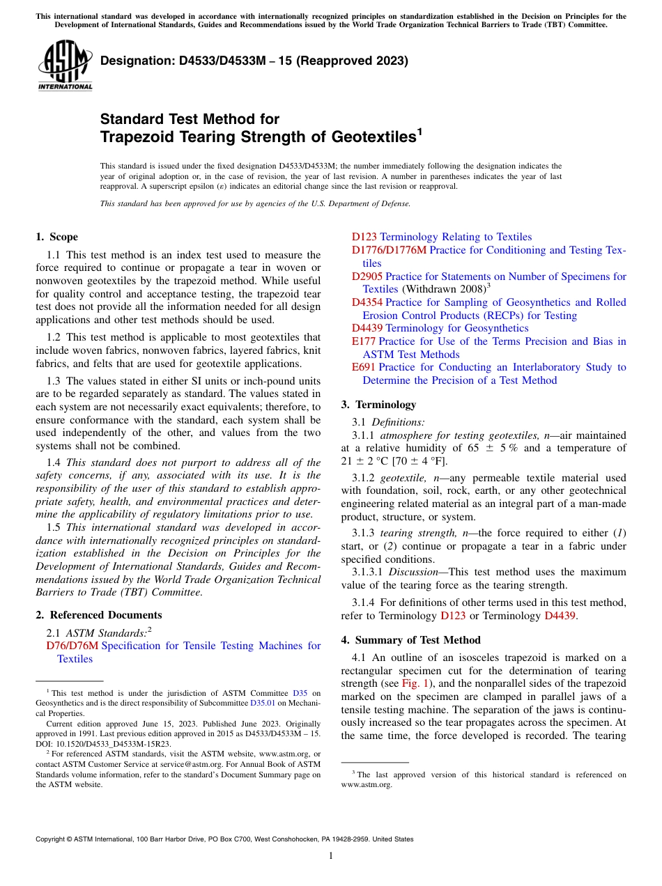 ASTM D4533 - D 4533M - 15 (2023).pdf_第1页