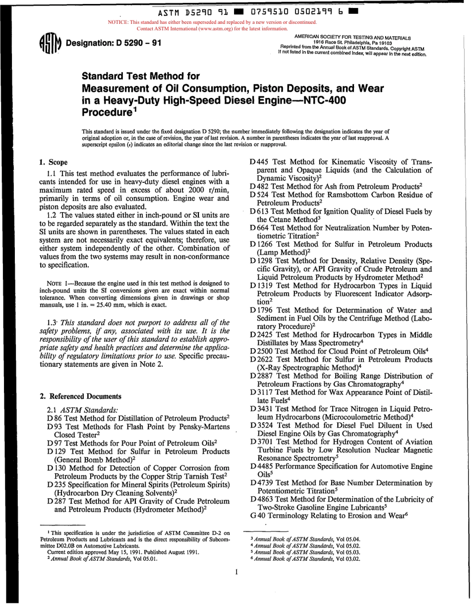ASTM D5290 - 91 scan.pdf_第1页