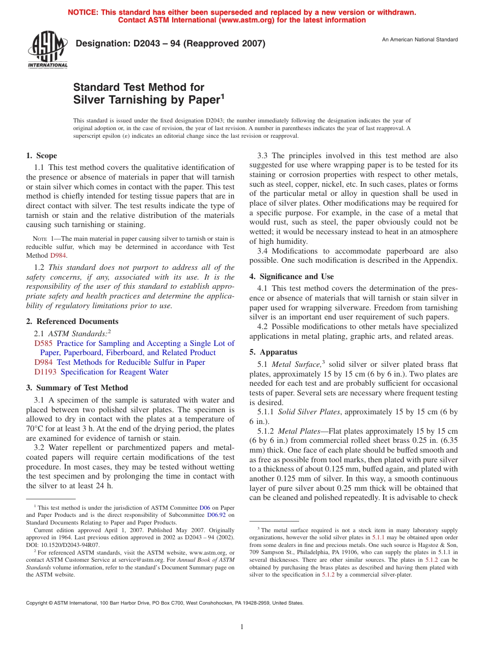 ASTM D2043 - 94 (2007).pdf_第1页