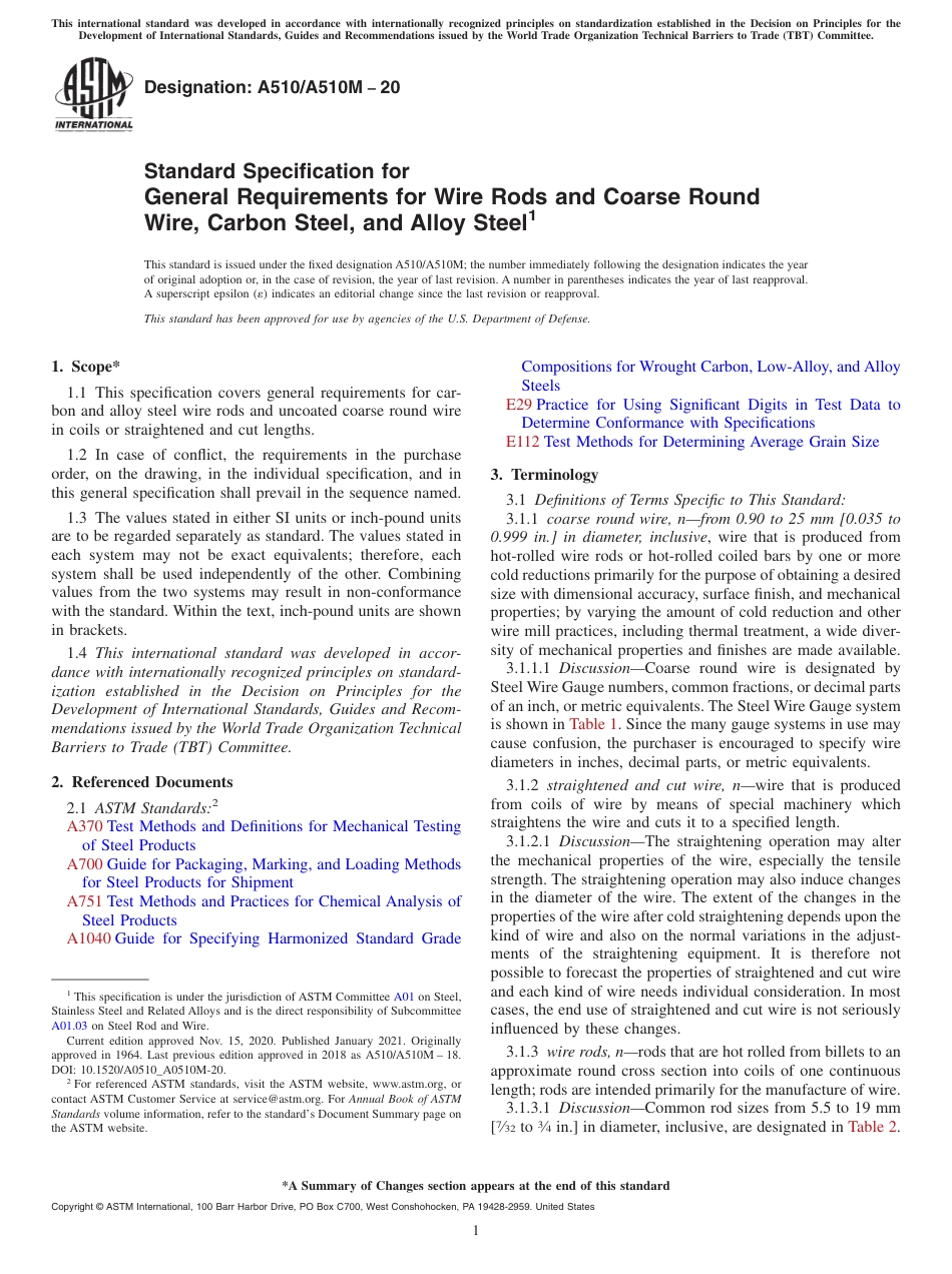 ASTM A510 - A 510M - 20.pdf_第1页