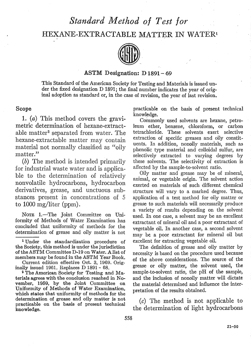 ASTM D1891 - 69 scan.pdf_第1页