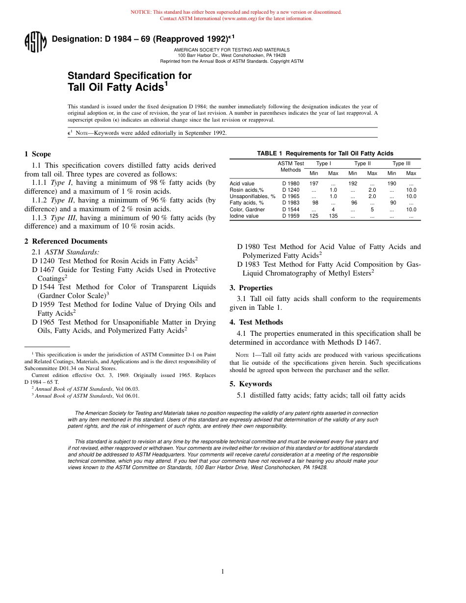 ASTM D1984 - 69 (1992)e1.pdf_第1页