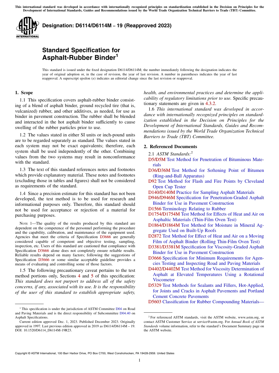 ASTM D6114 - D 6114M - 19 (2023).pdf_第1页