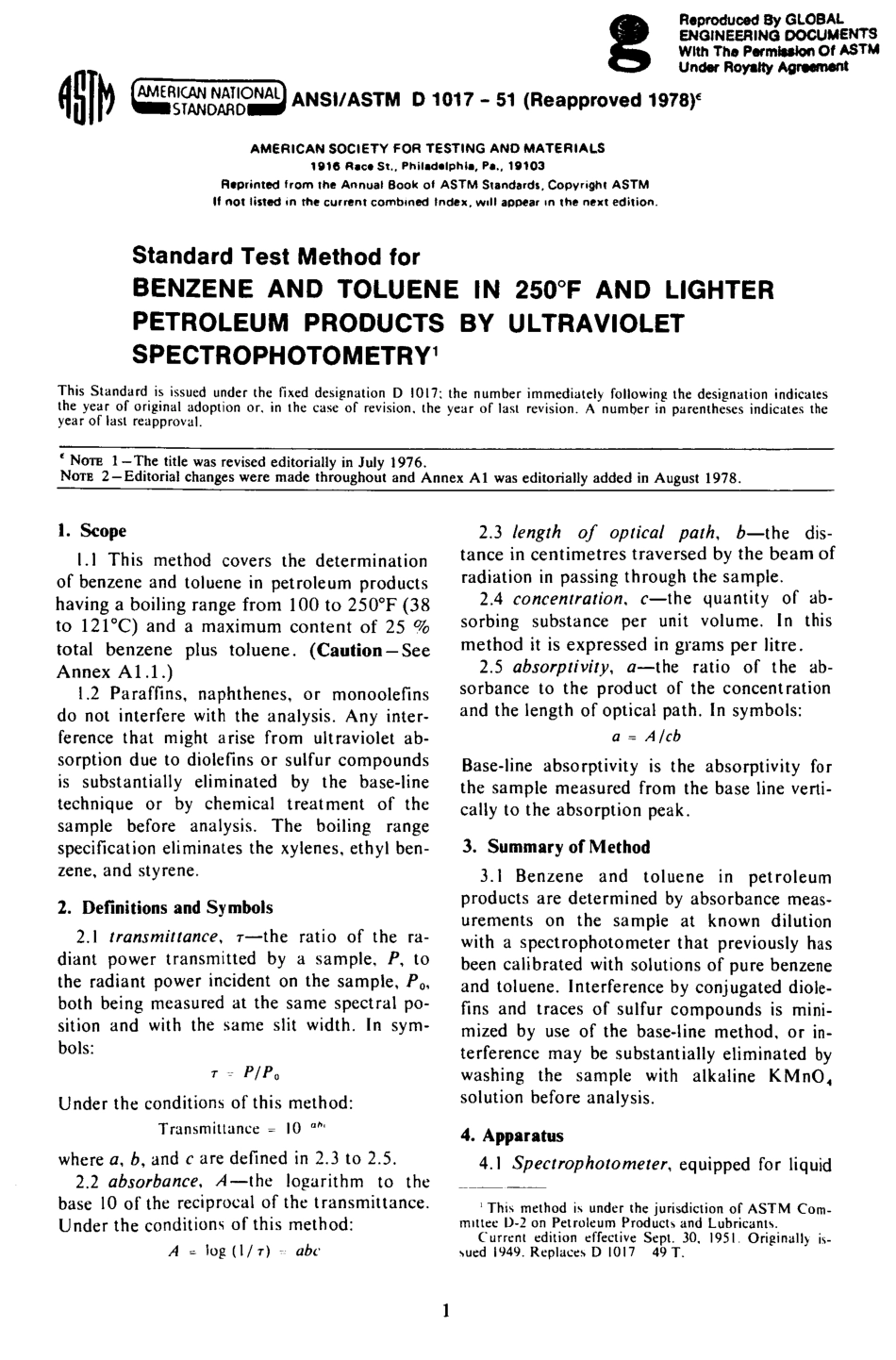 ASTM D1017 - 51 (1978)e1 scan.pdf_第1页