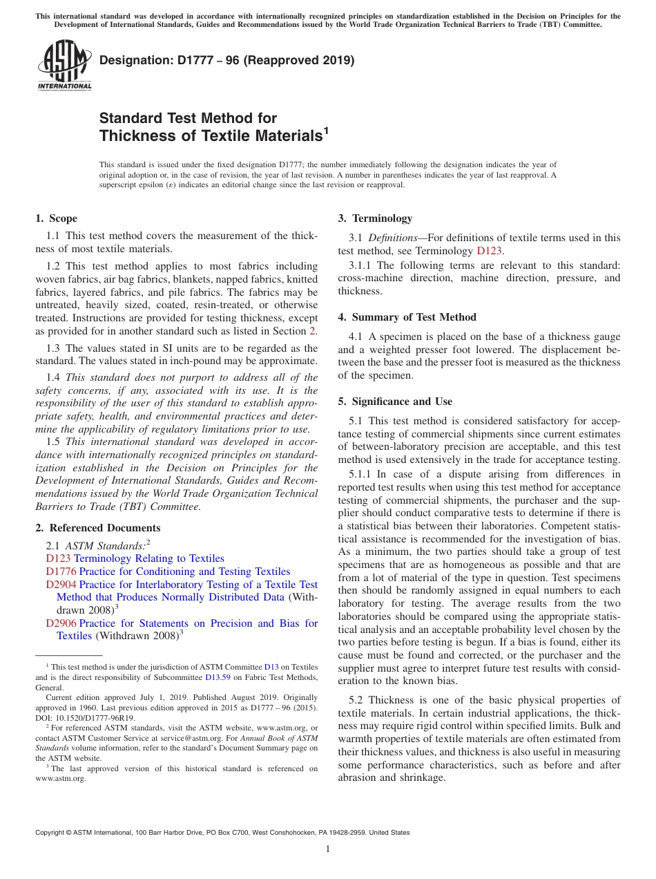 ASTM D1777 - 96 (2019).pdf_第1页