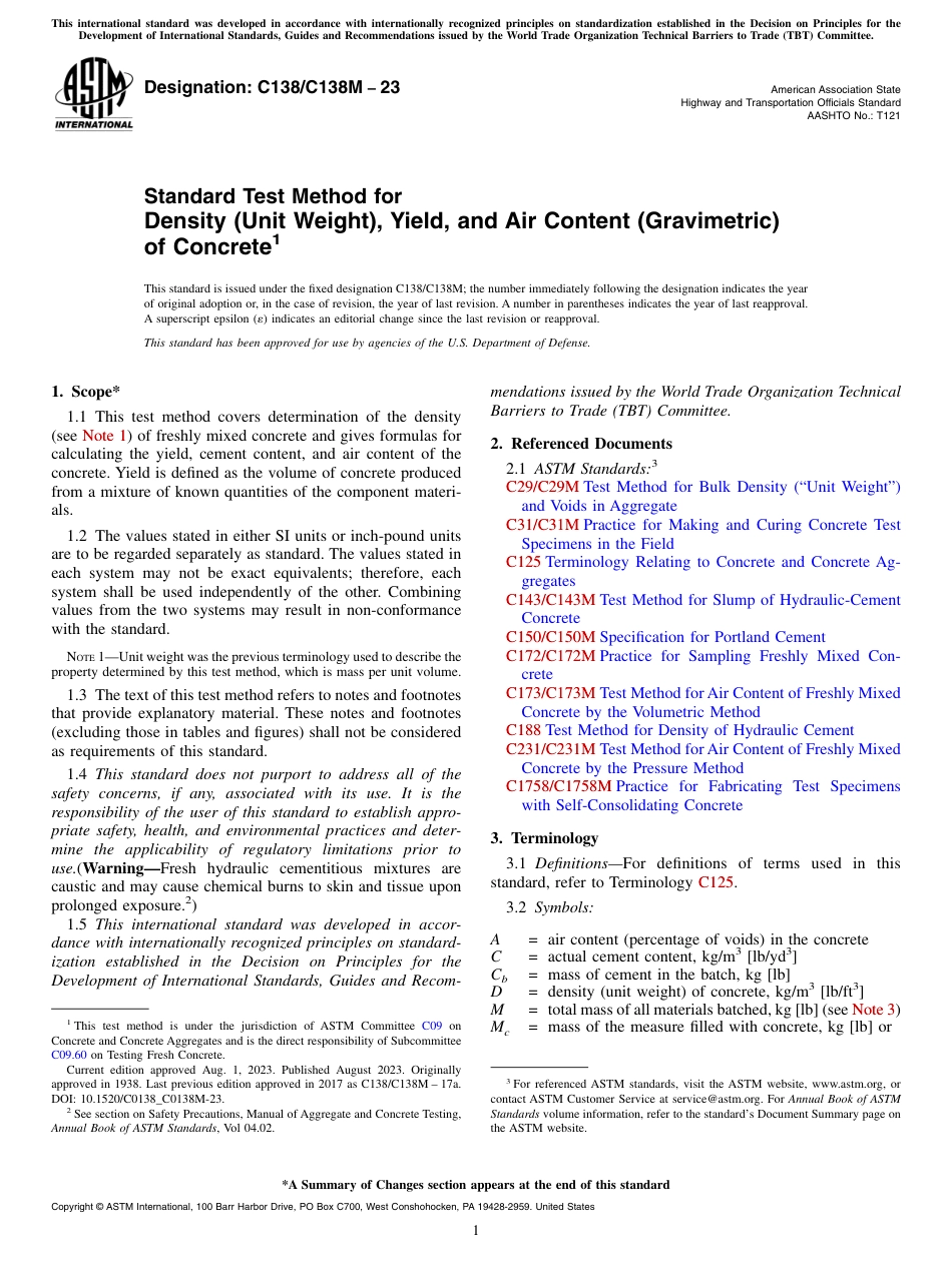 ASTM C138 - C 138M - 23.pdf_第1页