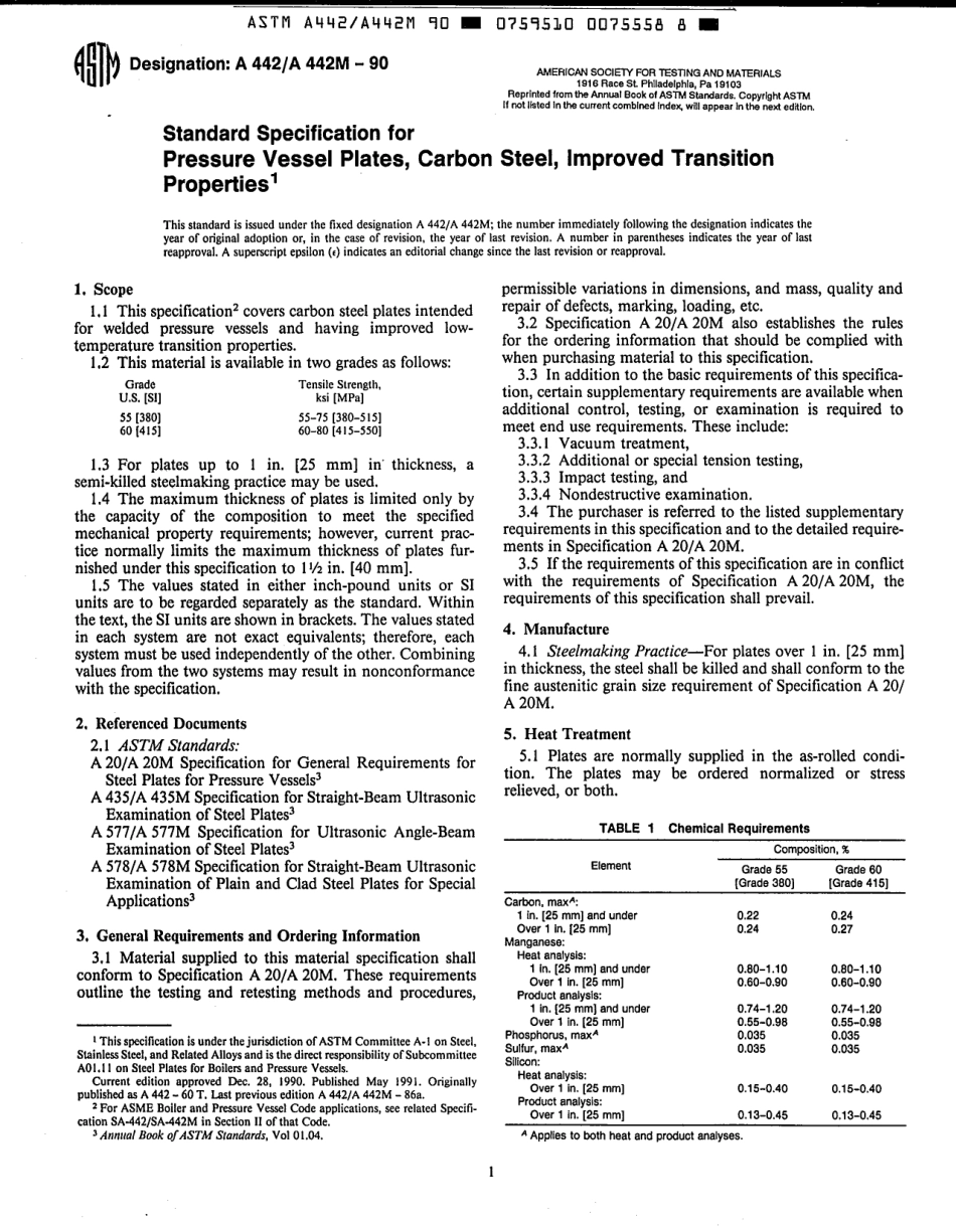 ASTM A442 - A 442M - 90 scan.pdf_第1页