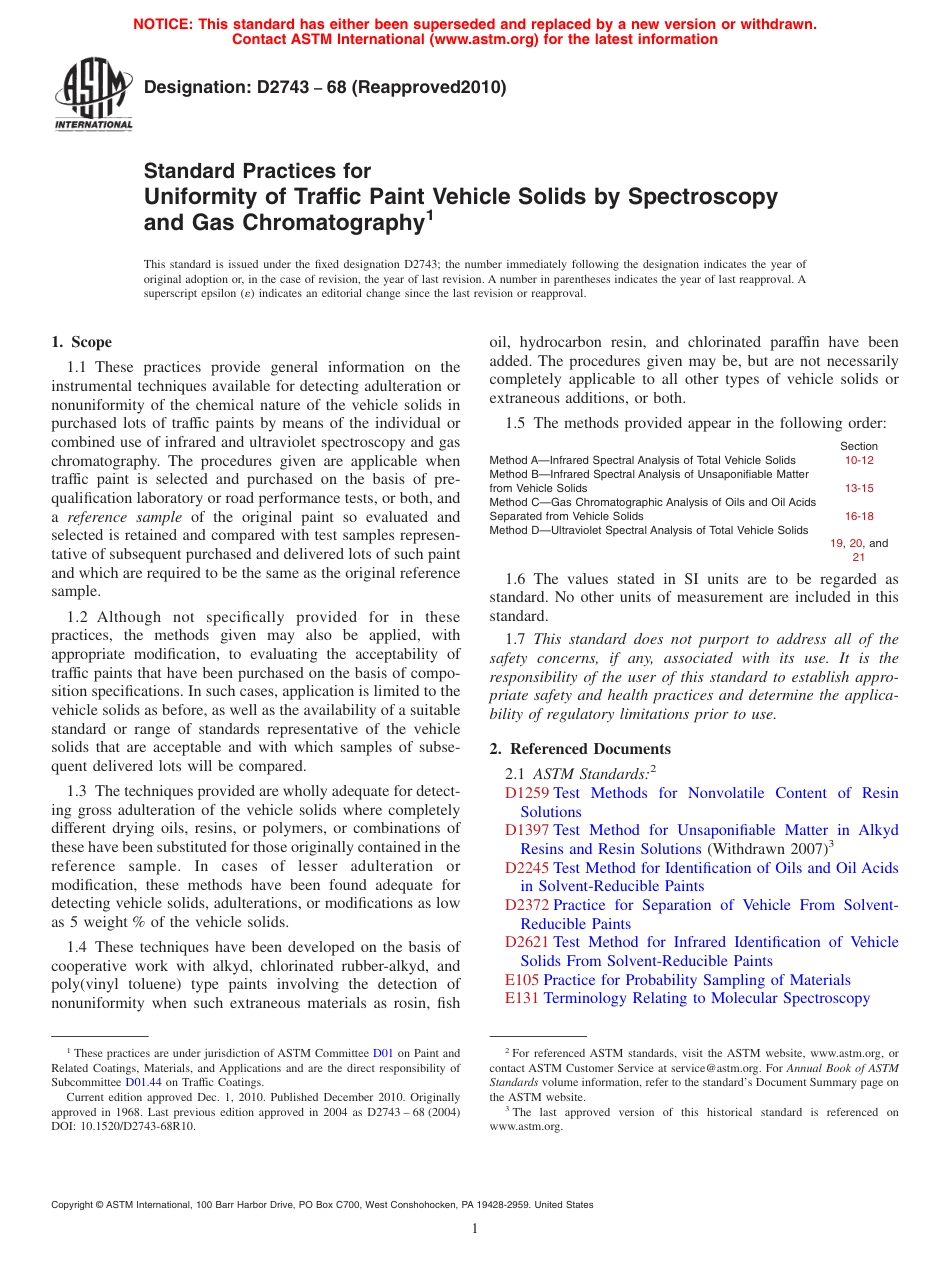 ASTM D2743 - 68 (2010).pdf_第1页