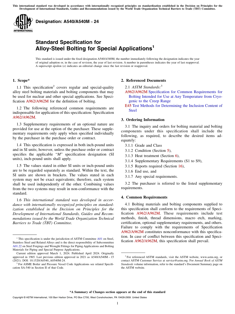 ASTM A540 - A 540M - 24.pdf_第1页