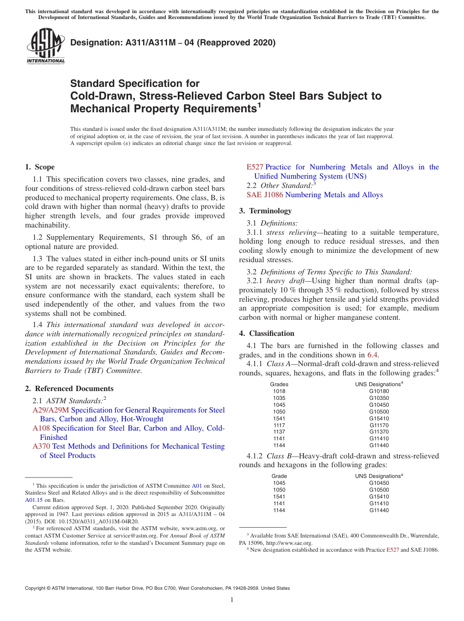ASTM A311 - A 311M - 04 (2020).pdf_第1页