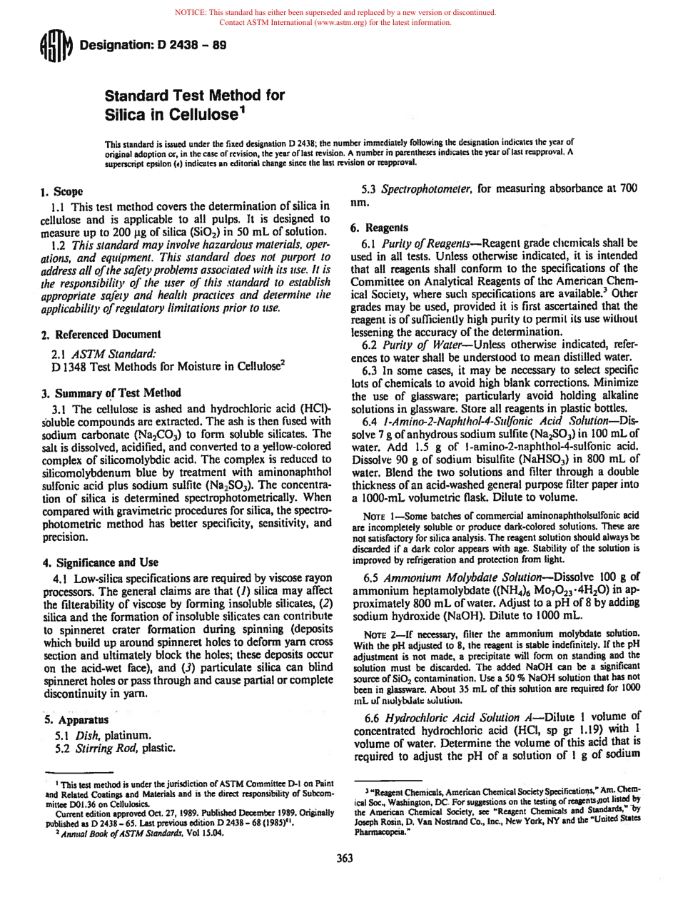 ASTM D2438 - 89 scan.pdf_第1页